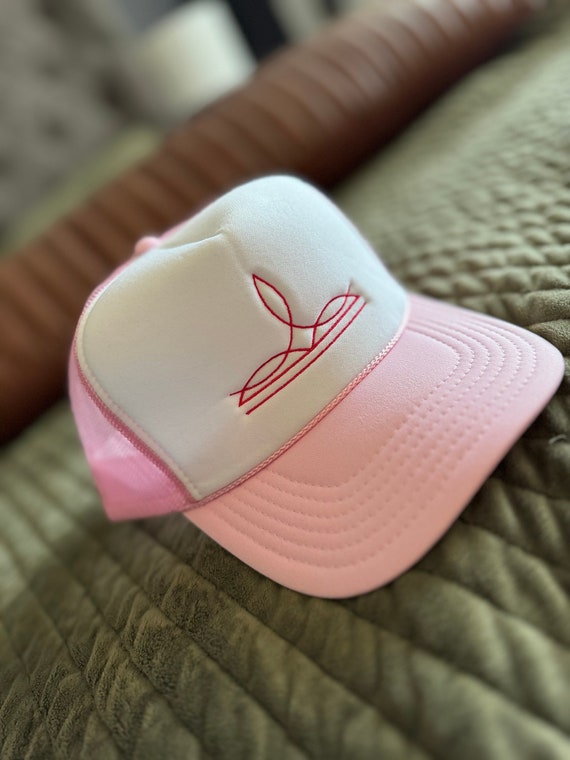Pink Cowboy Hat with Black Stitching display picture 3
