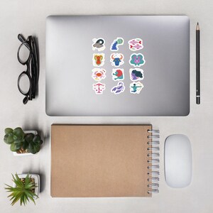Vinyl Colorful Zodiac Symbol Sticker Set