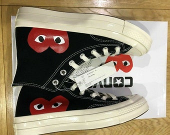 Converse X Comme Des Garcons Chuck Taylor 70 Hi Negro Play - Etsy