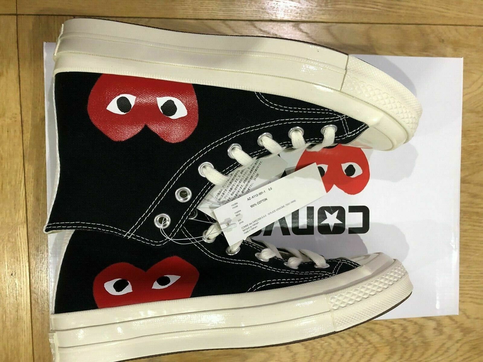 Converse Comme Des Garcons Chuck Taylor 70 Negro Play - Etsy