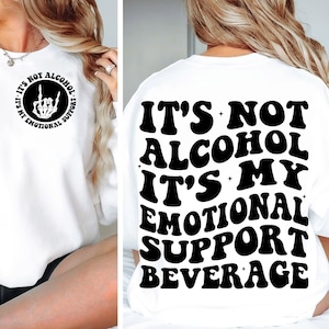 No es alcohol, es mi apoyo emocional bebida svg & png, alcohol divertido svg, bebida divertida svg, humor adulto svg, archivo de corte svg