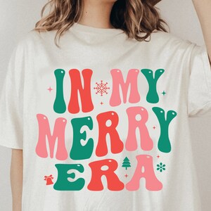 In My Merry Era Svg & Png, Png di Natale retrò, Design natalizio divertente, Regali di buon Natale per le donne, Citazione divertente Png, Natale retrò