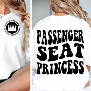 Assento do passageiro Princesa Svg e Png, Arquivo de corte Svg, Design Png engraçado, Png retrô, Humor adulto Png, Citação engraçada Svg, Esposa png, Namorada Svg