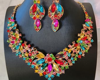 Flerfärgat halsbandset för Empress/ Kostymsmycken/ Halsbandset/ Statementhalsband