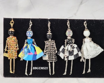 Unique and Classy Fashion Doll Necklaces/Costume Jewelry/Statement Necklaces/ KeyChain and Handbag Accessory