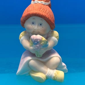 Cabbage Patch Kids Redhead Girl With Flowers Figurine