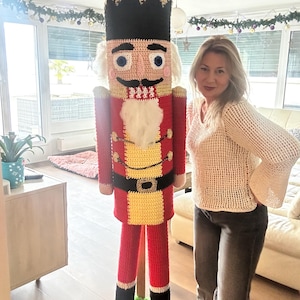 Crochet Giant Nutcracker pdf pattern | Crochet Pattern Nutcracker Christmas Handmade Decor