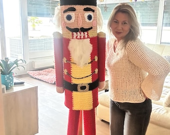 Crochet Giant Nutcracker pdf pattern | Crochet Pattern Nutcracker Christmas Handmade Decor