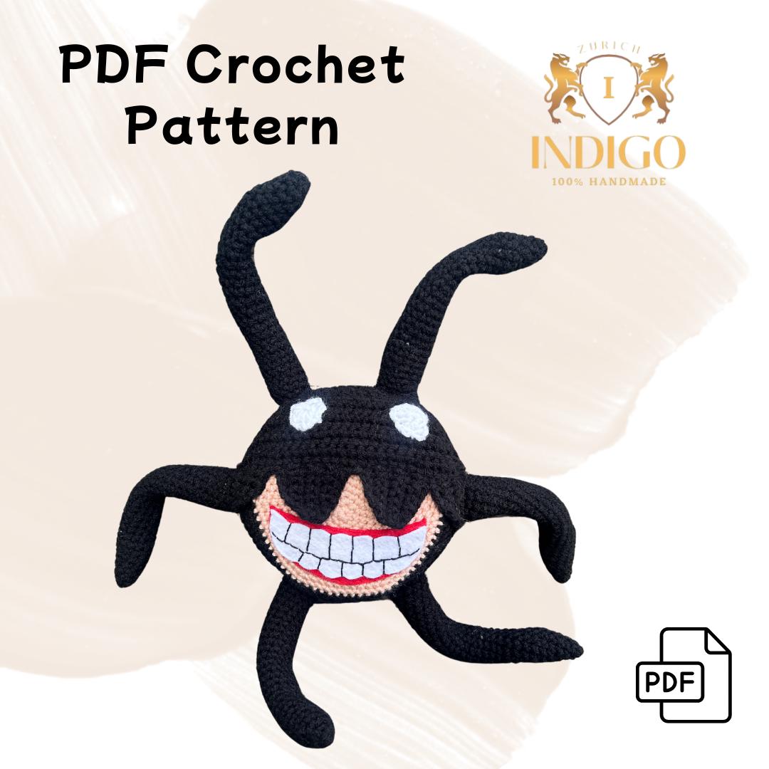 Crochet Black Big Mouth Monster Pattern – Gaming Crochet Monster