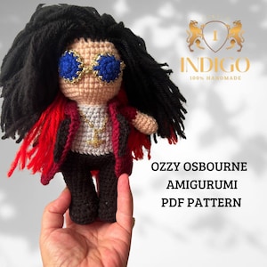 Ozzy Osbourne Amigurumi Crochet Pattern – Rockstar Doll PDF Download