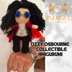 Handmade Ozzy Osbourne Amigurumi Doll – Rockstar Crochet Gift