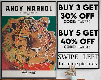 Andy Warhol - Siberian Tiger - Quality Art Print - AW013