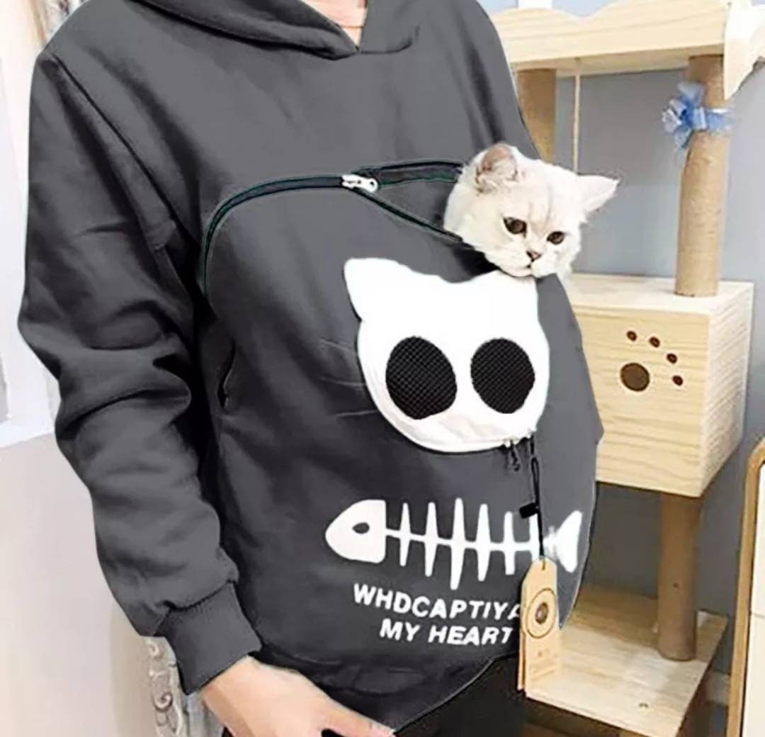 Cat Pouch Hoodie - Etsy