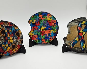 Autism Awareness Car Coaster