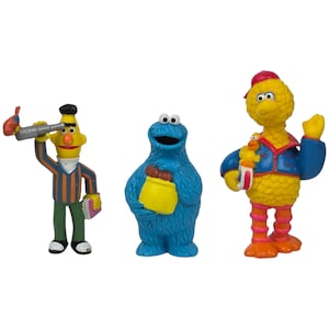 Sesame Street Cookie Monster, Big Bird & Bert Figures Applause Hong Kong