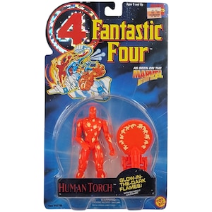 Fantastic Four Human Torch Figure Glow-In-The-Dark - Toy Biz 1994