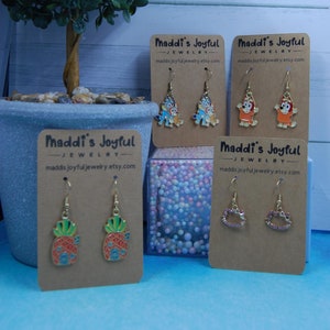 Cartoon Earrings; Cartoon Jewelry: Dog Earrings; Dog Jewelry; Pineapple Earrings Necklace; Car Earrings