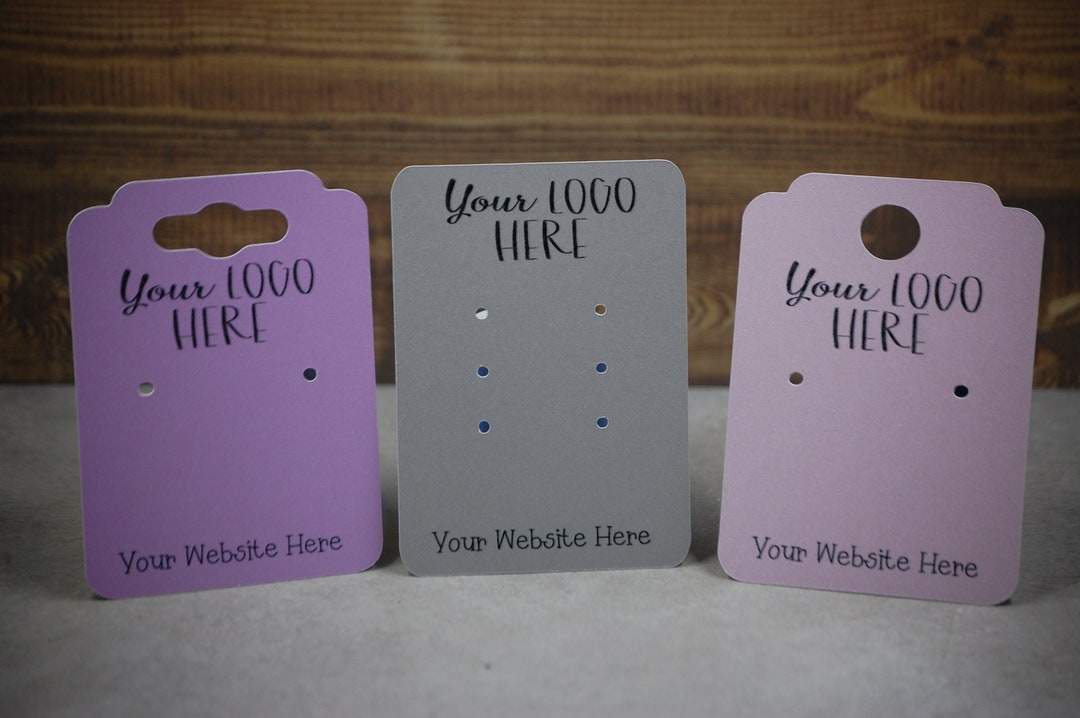 Custom Earring Cards Earring Cards With Logo Personalized Etsy