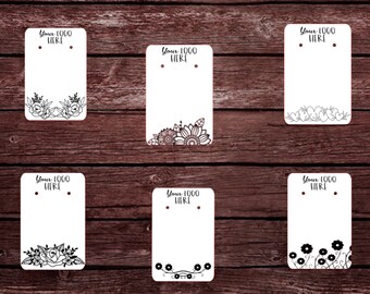 Custom Earring Cards with Logo, Personalized Jewelry Display