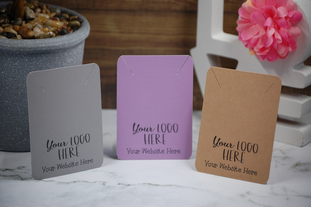 Custom Necklace Cards Necklace Cards With Logo Personalized Etsy