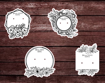 Custom Earring Cards with Logo, Personalized Jewelry Display