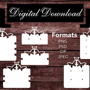 Armband-Grafikkarte SVG; Armband Kartenvorlage SVG; Armband Card Cut-Dateien für Cricut; Anpassbares Armband Display Card Download;