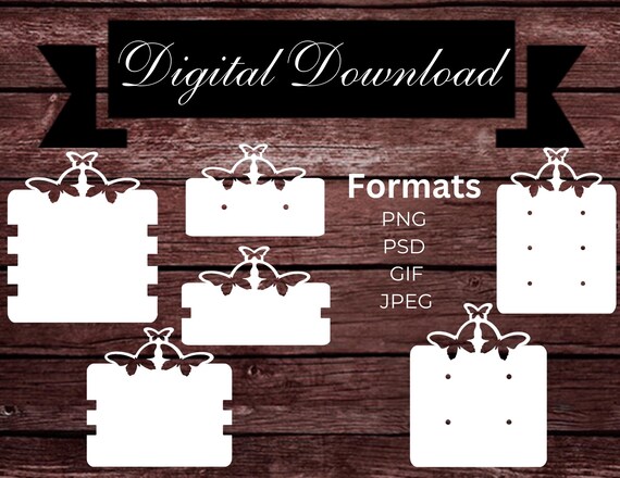 Bracelet Display Card SVG Template, Cricut Cut Files (Digital Download)