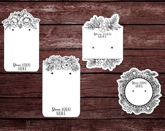 Custom Earring Cards with Logo, Jewelry Display Cards