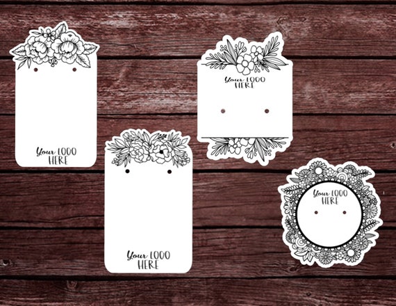 Custom Earring Cards with Logo, Jewelry Display Cards
