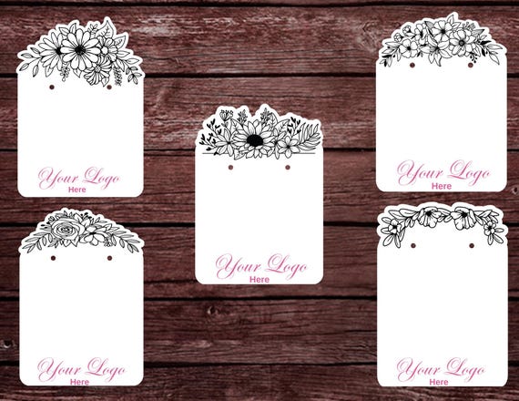 Custom Earring Display Cards with Logo, Jewelry Tags