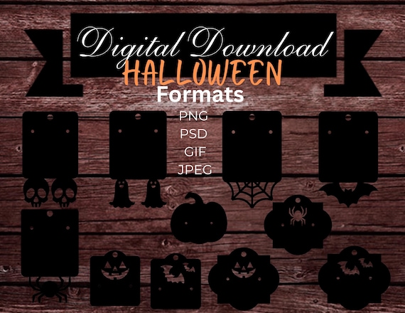 Halloween Earring Card SVG Bundle – Digital Download – DIY Jewelry Display Cards for Cricut & Silhouette