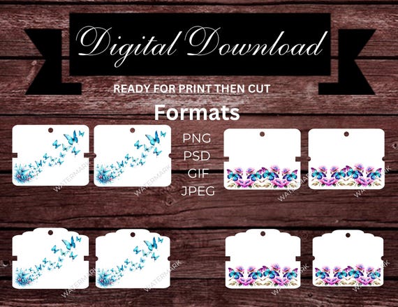 Bracelet Display Card SVG Template, Customizable Jewelry Card (Digital Download)