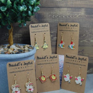 Gravity Falls Earrings: Cartoon Character Jewelry