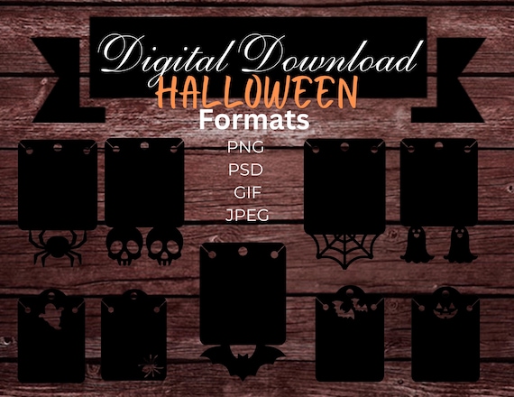Halloween Necklace Card SVG Template, Cricut Cut Files (Digital Download)
