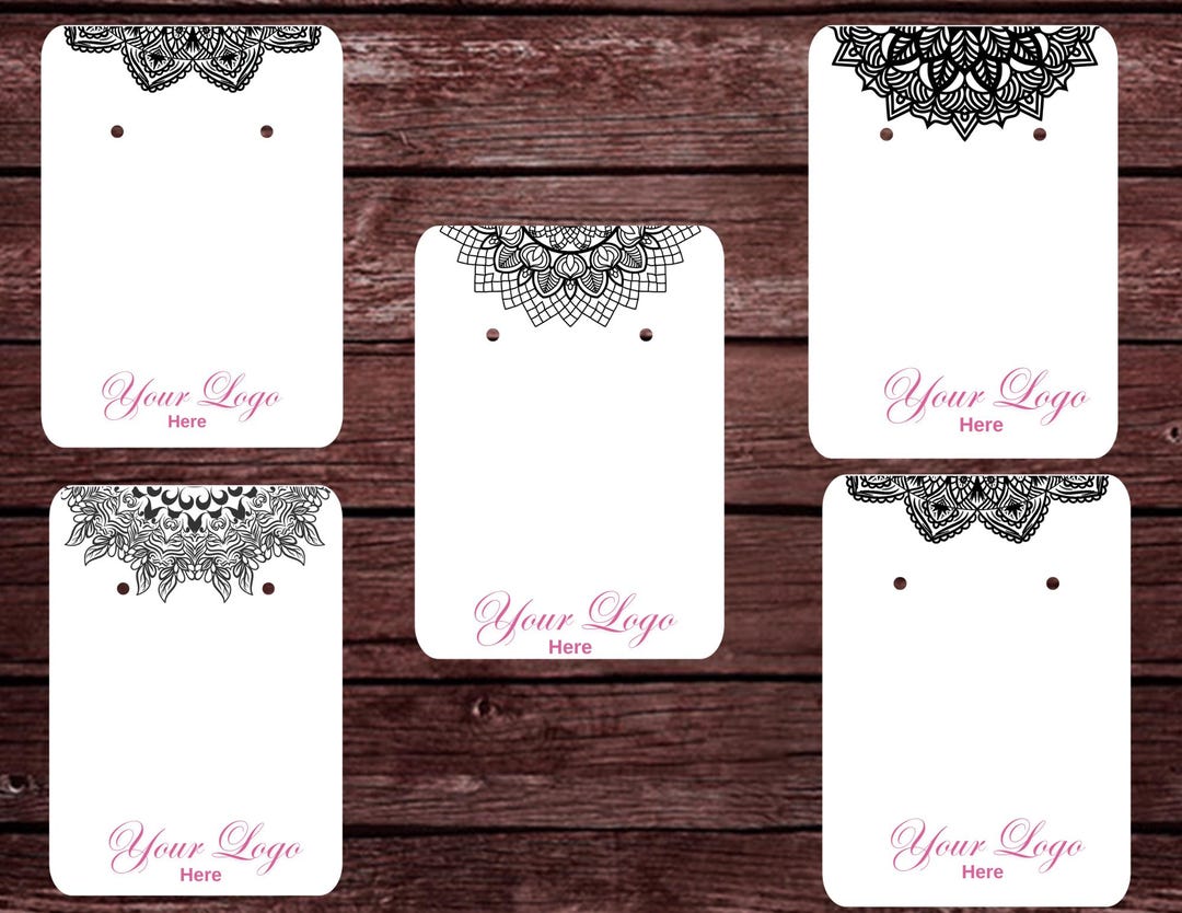 Custom Earring Cards With Logo, Personalized Jewelry Display - Etsy