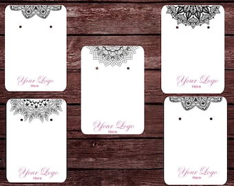 Custom Earring Cards with Logo, Personalized Jewelry Display