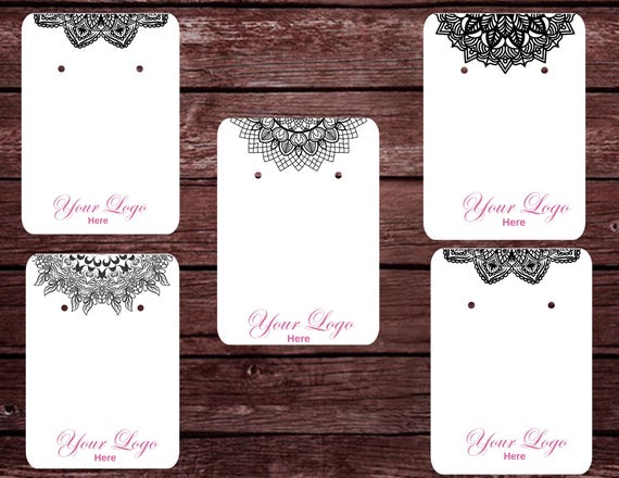 Custom Earring Cards with Logo, Personalized Jewelry Display