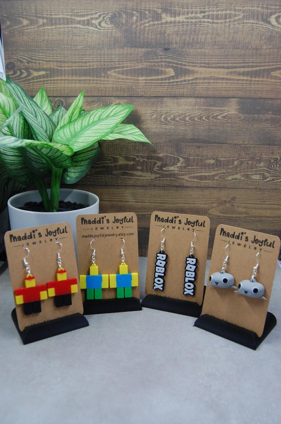 3D Printed Roblox Earrings | Gamer Jewelry, Lightweight Plastic