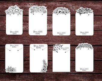 Custom Necklace Display Cards, Personalized Jewelry Tags