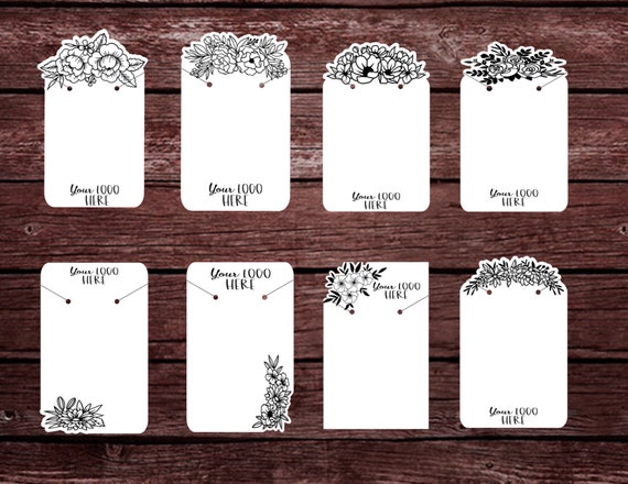 Custom Necklace Display Cards, Personalized Jewelry Tags