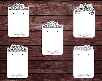 Custom Earring Cards with Logo, Personalized Jewelry Display