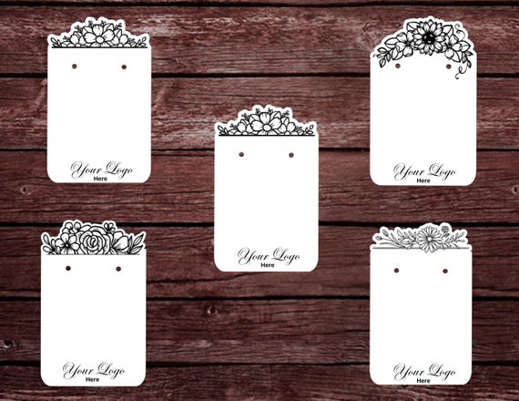 Custom Earring Cards with Logo, Personalized Jewelry Display