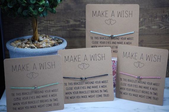 Make a Wish Bracelet, Friendship Cord Bracelet, Party Favor