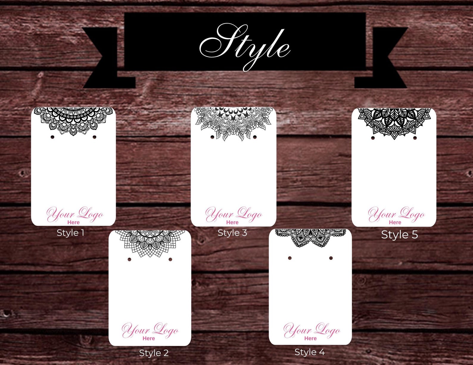Custom Earring Cards With Logo, Personalized Jewelry Display - Etsy