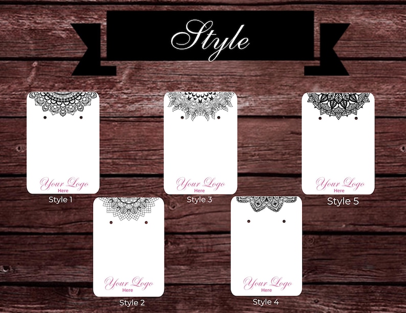 Custom Earring Cards With Logo, Personalized Jewelry Display - Etsy