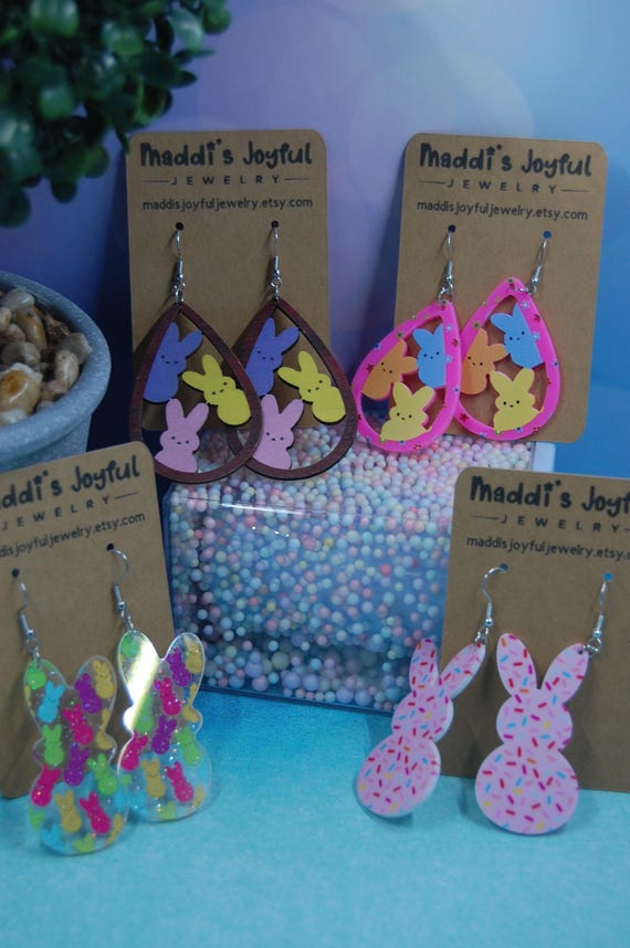 Easter Bunny Dangle Earrings: Whimsical Spring Jewelry