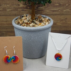 Colorful Earrings; Stone Earrings; Colorful Jewelry; Tie Dye Jewelry; Tie Dye Necklace; Tie Dye Earrings