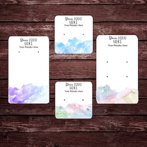 Custom Earring Cards, Earring Cards with Logo, Personalized Earring Display Card, Earring Card holder, Earring Tags; Decorative Earring Card