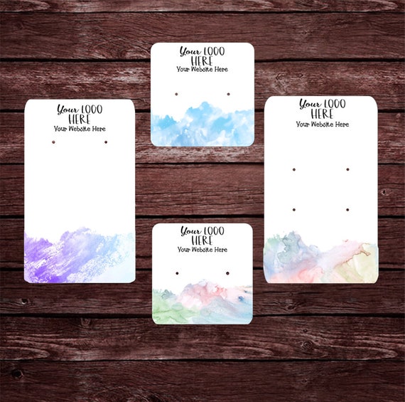 Custom Logo Earring Cards, Personalized Jewelry Display