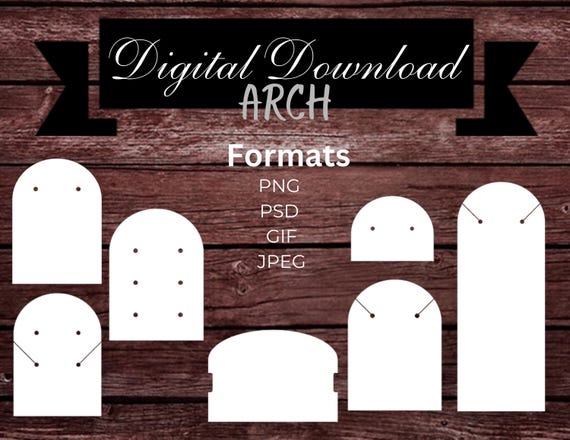 Arch Jewelry Display Card Bundle | Earring, Necklace & Bracelet Card Templates | Digital Download PNG PSD JPEG | Boho Boutique Packaging